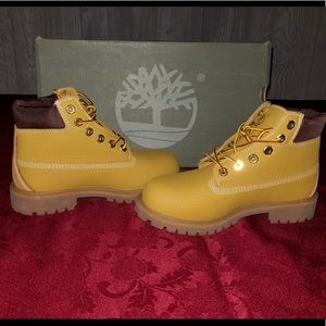 Timberland Kids Yellow and Brown Boots